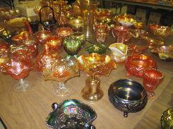 Large Collection of Carnival Glass