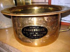 Brass Central Pacific Railroad Spittoon