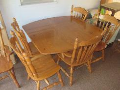  Country Oak Dining Table Set