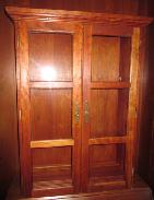 Walnut Hand Crafted 2-Glass Door Cabinet