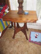Walnut Victorian Spoon Carved Parlor Table