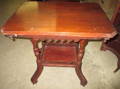 Walnut Victorian Rectangular Parlor Table