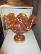 Carnival Glass Marigold Compote