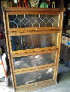 Oak Four Section Lawyers Bookcase