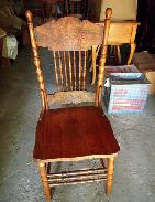 Oak Press Back Chairs
