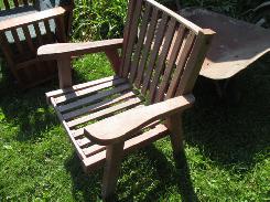 Wooden Slat Back Yard Chairs