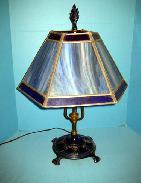  Leaded Art Glass Table Lamp