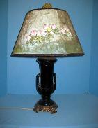 Amethyst Ceramic Deco Table Lamp w/Brass Base