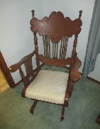 Victorian Oak Platform Rocking Chair 