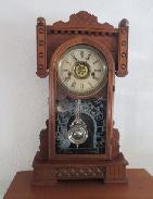 Waterbury Carved Walnut Shelf Clock 