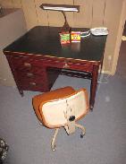 McCaskey Art Deco 43 Metal Desk-Chair-Lamp