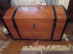 Iron Strapped Pine Chest