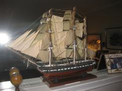 Handcrafted 3-Mast Clipper Ship