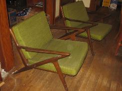     Poul Jensen Z Danish Modern Lounge Chairs
