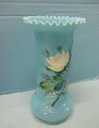  Bristol Enamel Painted Floral Vase 