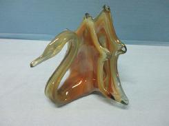 Art Glass Swan Napkin Holder