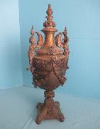 Ornate Brass Nude Figural Urn 