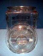 Planters Peanut Embossed Glass Jar