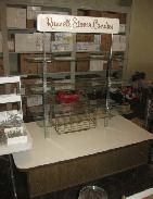 Russell Stover Candies Glass & Wood Display Stands