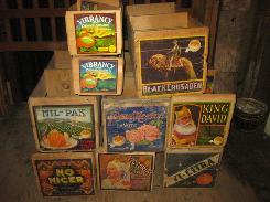 Early Paper Label Fruit Crates