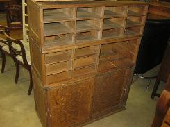 Oak Stacking File Cabinet