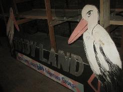 Baby Land Stork Old Outdoor Sign