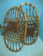 Early Bentwood/Leather Set of Snowshoes