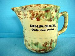 Kolb-Lena Cheese Co. Spongeware Pitcher