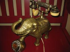 Brass Elephant French Style Telephone