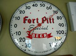 Fort Pitt Special Beer Dome Glass Thermometer