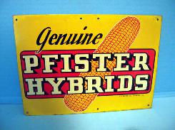 Pfister Hybrids Tin Litho Sign