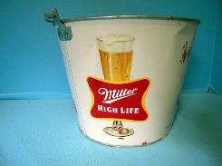 Miller High Life Beer Tin Litho Pail