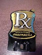 RX Registered Pharmacist Metal Counter Sign