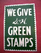 S&H Green Stamps Tin Sign