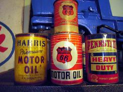 Motor Oil Quart Cans