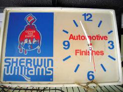 Sherman Williams Automotive Finishes Lighted Wall Clock