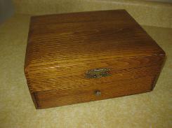 Oak Drawered Cigar Box