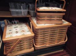 Woven Wood Sewing Basket Set
