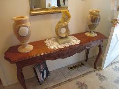 Carved Cabriole Legged Hall Stand 