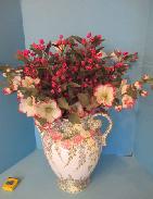 Decorative Ceramic Floral Urn 