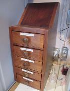 Walnut Crafted 5 Drawer Parts Cabinet 