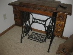 Singer Oak Treadle Sewing Machine