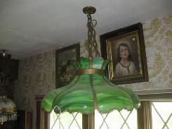 Green Caramel Glass Hanging Light Fixture 