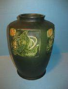  Roseville Rosecraft Panel Green 10 Vase