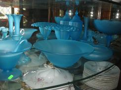Blue Satin Glass Collection