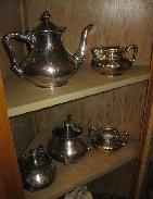 Barbour Engraved Silver Tea Set 