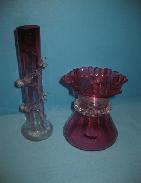 Cranberry Vine Applied Glassware 