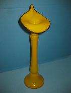 Jack in the Pulpit Yellow Art Glass Vase 