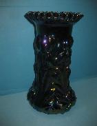 Carnival Glass Purple Iris Vase