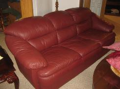  Brown Leather Sofa